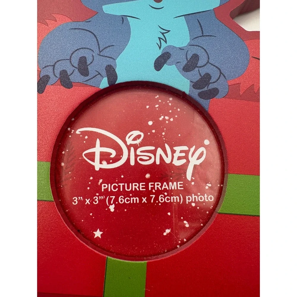 Disney Stitch Picture Frame Red Holiday Wood Resin Christmas Lilo‎ Stitch Decor